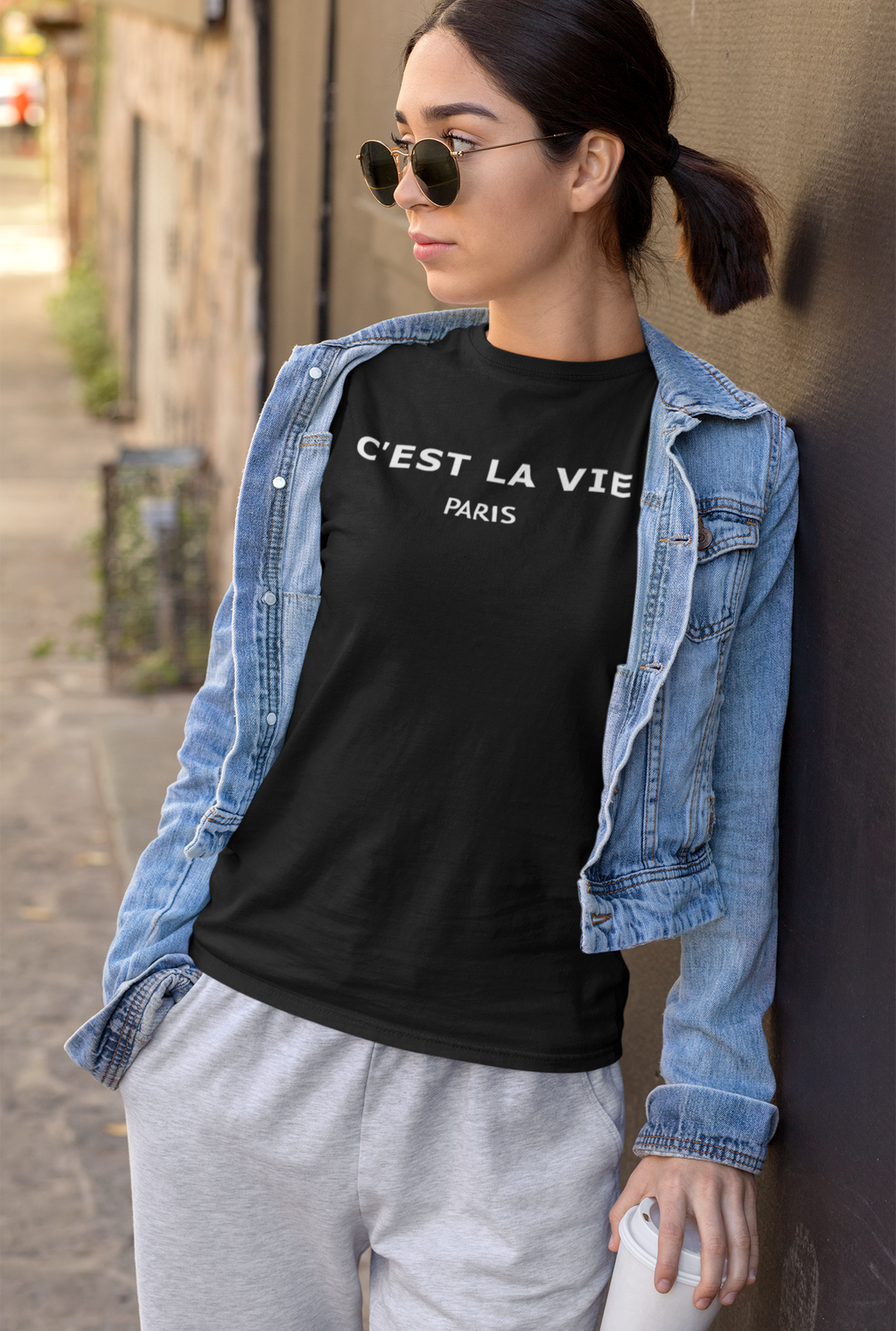 C'est La Vie - Basic Black Premium Cotton T-Shirt