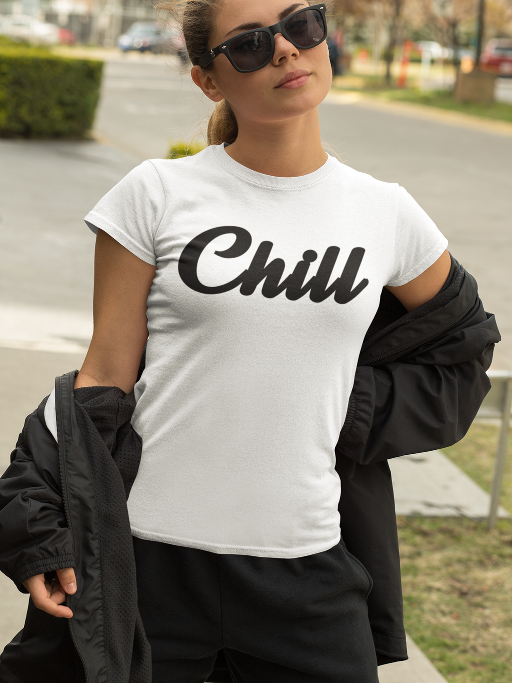 Chill - Basic White Premium Cotton T-Shirt