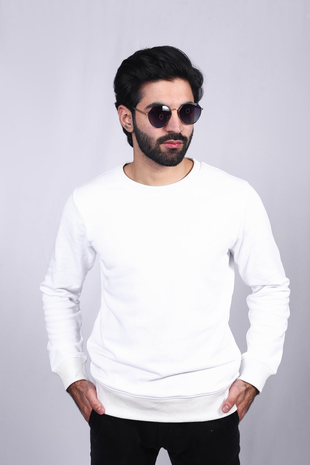 Plain White Sweatshirt